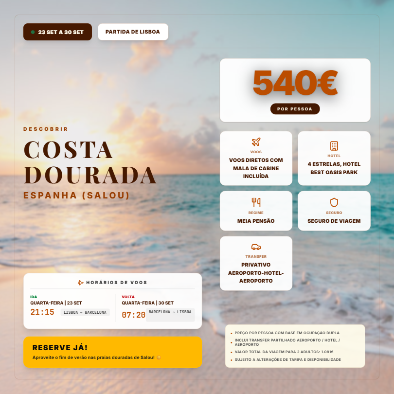 Costa Dourada, Espanha (Salou)